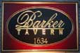 Barker Tavern Business sign, hand carved, with 23k gold leaf.