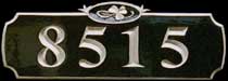 Langell carved number sign, number signs, Nantucket number signs, wood signs